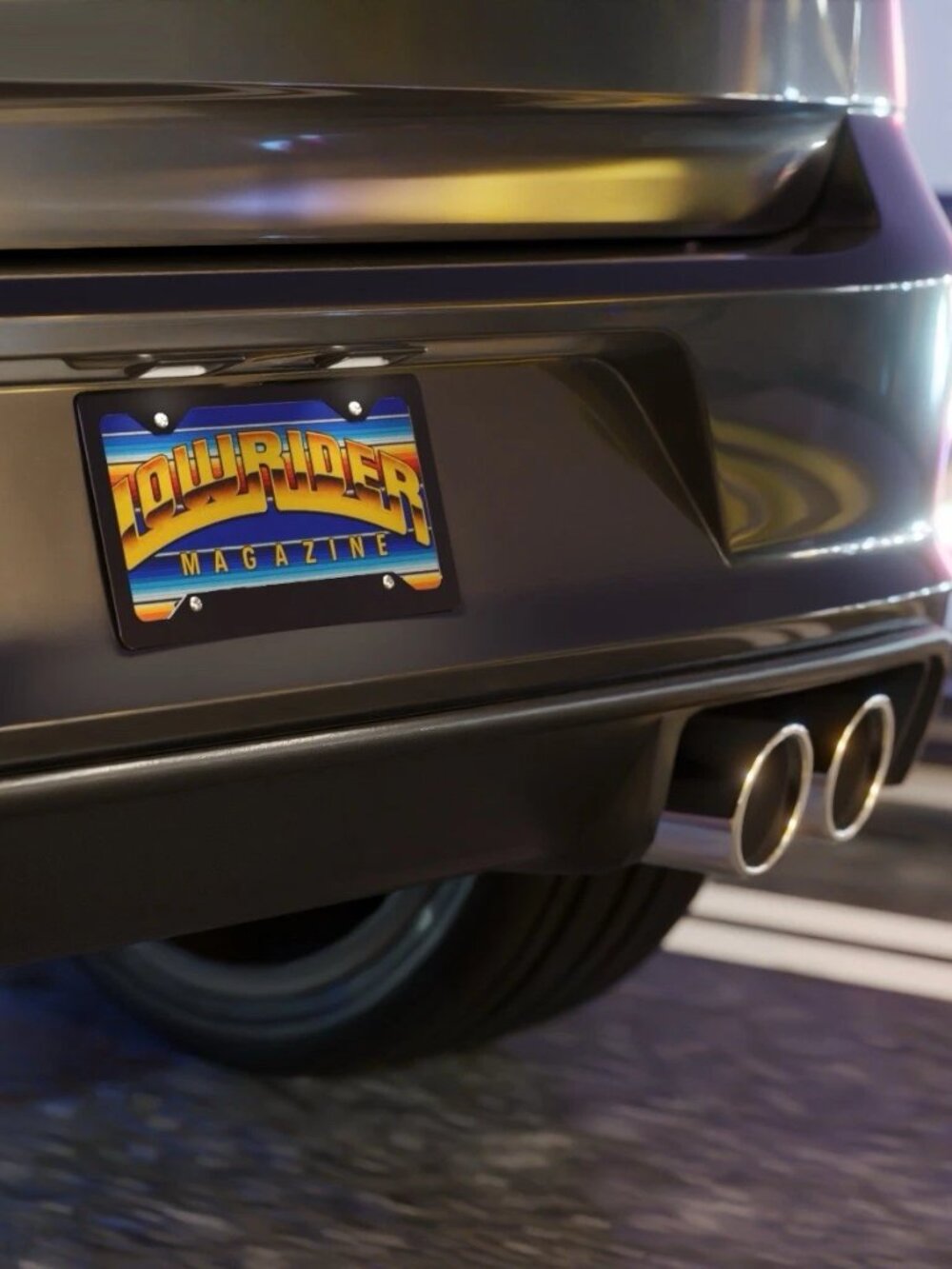 Lowrider Magazine Style License Plate 12x6 Aluminum Car Tag Classic Custom Chevy - Picture 3 of 5